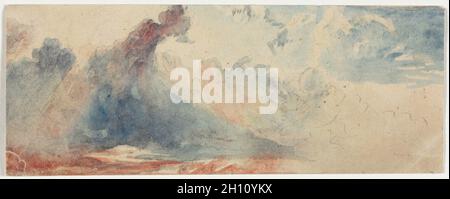 Cloud Study, 1800s. Anonymous. Watercolor; Stock Photo