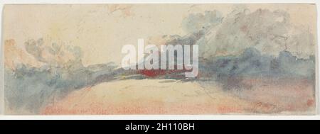 Cloud Study, 1800s. Anonymous. Watercolor; Stock Photo