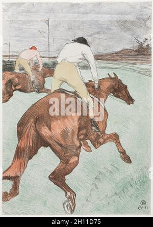 The Jockey, 1899. Henri de Toulouse-Lautrec (French, 1864-1901). Color lithograph; Stock Photo