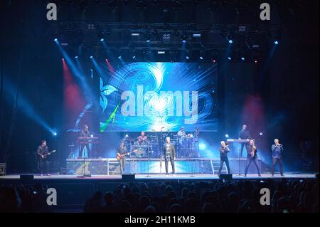 October 12, 2021 - Wilmington, North Carolina; USA - Musicians CHICAGO performs live as their 2021 tour makes a stop at the Live Oak Bank Pavilion at Riverfront Park located in Wilmington. Copyright 2021 Jason Moore. (Credit Image: © Jason Moore/ZUMA Press Wire) Stock Photo