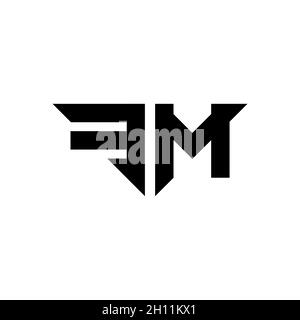 FG logo initial monogram with castle shape style design template isolated in black background Stock Vector