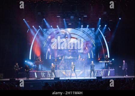 October 12, 2021 - Wilmington, North Carolina; USA - Musicians CHICAGO performs live as their 2021 tour makes a stop at the Live Oak Bank Pavilion at Riverfront Park located in Wilmington. Copyright 2021 Jason Moore. (Credit Image: © Jason Moore/ZUMA Press Wire) Stock Photo