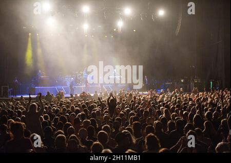 October 12, 2021 - Wilmington, North Carolina; USA - Musicians CHICAGO performs live as their 2021 tour makes a stop at the Live Oak Bank Pavilion at Riverfront Park located in Wilmington. Copyright 2021 Jason Moore. (Credit Image: © Jason Moore/ZUMA Press Wire) Stock Photo