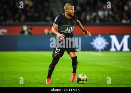 Paris, France. 15th Oct, 2021. RAFINHA of PSG during the French championship Ligue 1 football match between Paris Saint-Germain and SCO Angers on October 15, 2021 at Parc des Princes stadium in Paris, France - Photo Matthieu Mirville / DPPI Credit: DPPI Media/Alamy Live News Stock Photo