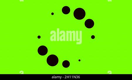 Animation with black loading circles on colored background. Animation ...