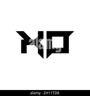 XO Monogram logo letter with simple modern shape style design template vector isolated on white background Stock Vector