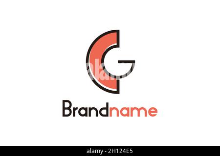 Letter CG logo. line art design concept template. On white background. Stock Vector