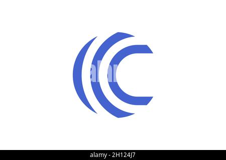 Sphere letter C logo design concept template. Stock Vector
