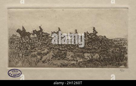 Cavalry Scene. George Hendrik Breitner (Dutch, 1857-1923). Stock Photo