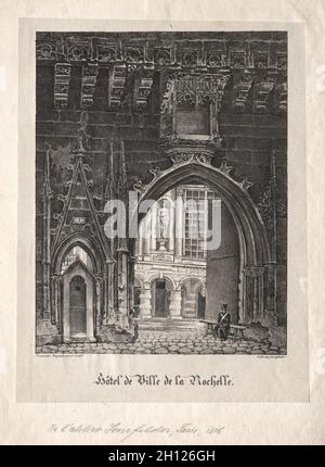 Hotel da Ville de la Rochelle, France. Alois Senefelder (German, 1771-1834). Lithograph; Stock Photo