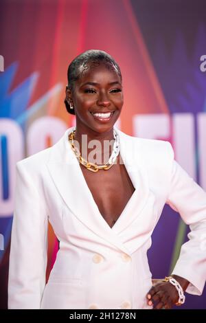 London, UK. 15th Oct, 2021. Priscilla Anyabu attends the UK Premiere of 'King Richard' during the 65th BFI (British Film Institute) London Film Festival at The Royal Festival Hall. (Photo by Pietro Recchia/SOPA Images/Sipa USA) Credit: Sipa USA/Alamy Live News Stock Photo