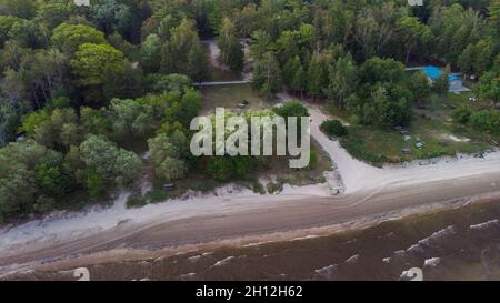 Aerial view of Wasaga Beach, Canada Stock Photo