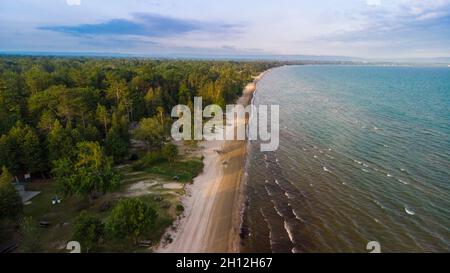 Aerial view of Wasaga Beach, Canada Stock Photo