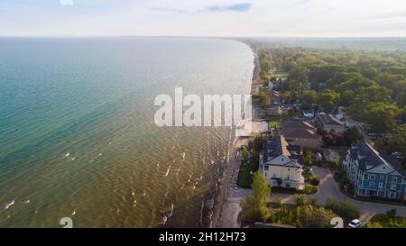 Aerial view of Wasaga Beach, Canada Stock Photo