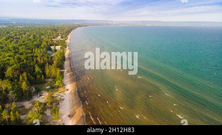 Aerial view of Wasaga Beach, Canada Stock Photo