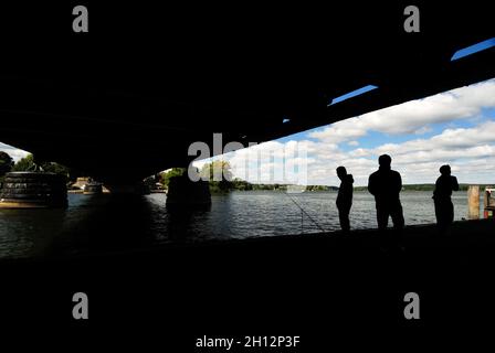 Potsdam,Glinicker Bridge,The bridge is a Cold War symbol; the border between West Berlin and the Soviet Zone bisected the structure,the fall of the Berlin Wall in November 1989,photo Kazimierz Jurewicz, Stock Photo