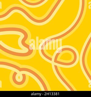 Pasta abstract square geometric banner. Macaroni background with lines. Vector illustration, frame Stock Vector