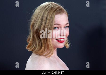 London, UK. 15th Oct, 2021. Sarah Snook attending the Succession Premiere as part of the 65th BFI London Film Festival at the Royal Festival Hall in London, England on October 15, 2021. Photo by Aurore Marechal/ABACAPRESS.COM Credit: Abaca Press/Alamy Live News Stock Photo