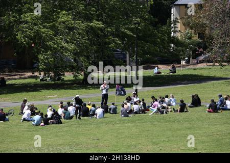 Sydney, Australia. 16th October 2021. As part of the freedom movements, a Sydney United in Prayer event was held at Camperdown Memorial Rest Park, Newtown. People also assembled in Parramatta and Canterbury/Bankstown. Credit: Richard Milnes/Alamy Live News Stock Photo