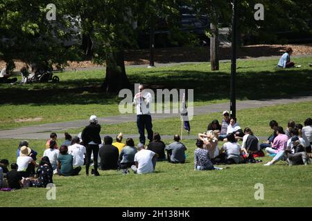 Sydney, Australia. 16th October 2021. As part of the freedom movements, a Sydney United in Prayer event was held at Camperdown Memorial Rest Park, Newtown. People also assembled in Parramatta and Canterbury/Bankstown. Credit: Richard Milnes/Alamy Live News Stock Photo