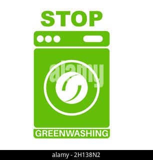 Greenwashing consept vector illustration on a white background Stock Vector