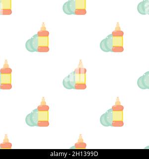 Dischwashing liquid pattern seamless background texture repeat wallpaper geometric vector Stock Vector