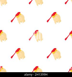 Toothbrush cleans tooth pattern seamless background texture repeat wallpaper geometric vector Stock Vector