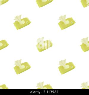 Wet wipe pack pattern seamless background texture repeat wallpaper geometric vector Stock Vector