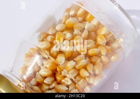 corn kernels in the jar Stock Photo