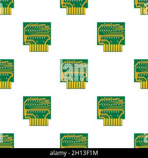 Sensor pattern seamless background texture repeat wallpaper geometric vector Stock Vector