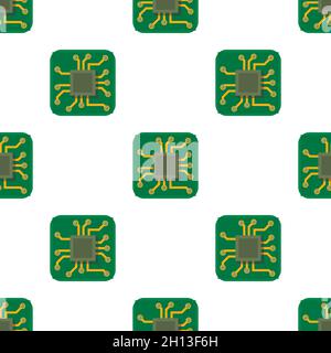 Radio components pattern seamless background texture repeat wallpaper geometric vector Stock Vector