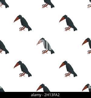 Origami crow pattern seamless background texture repeat wallpaper geometric vector Stock Vector