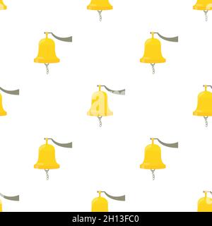 Sea bell pattern seamless background texture repeat wallpaper geometric vector Stock Vector