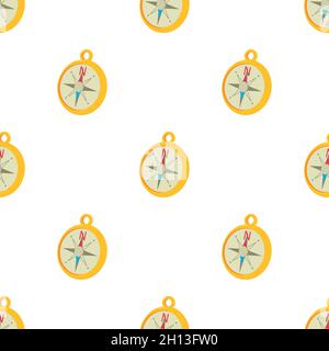 Compass pattern seamless background texture repeat wallpaper geometric vector Stock Vector