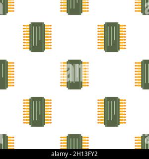 Transistor pattern seamless background texture repeat wallpaper geometric vector Stock Vector