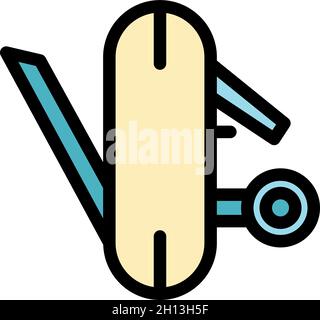 Multitool icon. Outline Multitool vector icon color flat isolated Stock Vector