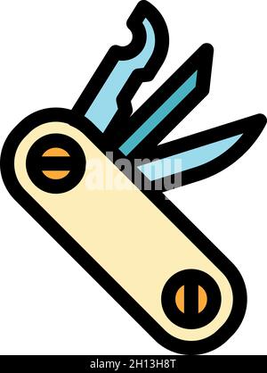 Multitool purpose icon. Outline Multitool purpose vector icon color flat isolated Stock Vector