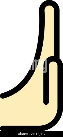 Hand gesture stop icon. Outline Hand gesture stop vector icon color flat isolated Stock Vector