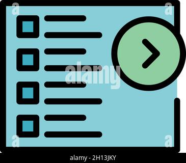Interface icon. Outline Interface vector icon color flat isolated Stock Vector