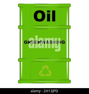 Greenwashing consept vector illustration on a white background Stock Vector