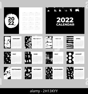 Calendar 2022 template, Desk calendar, planner design Vector Stock Vector