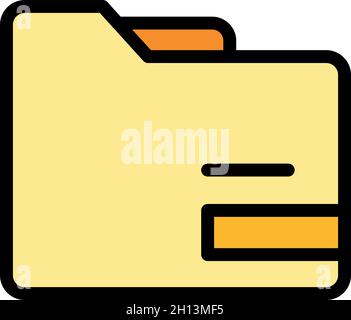 Personal folder interface icon. Outline Personal folder interface vector icon color flat isolated Stock Vector