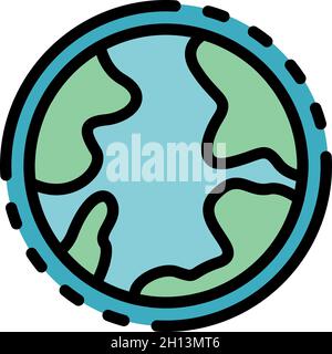 Modern global interface icon. Outline Modern global interface vector icon color flat isolated Stock Vector