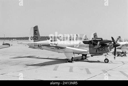 A United States Navy Beech T-34C Mentor serial number 160521. Photo taken on 22nd May 1965. Stock Photo