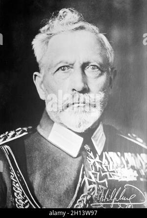 A vintage photo circa 1922 of the former German Kaiser Wilhelm II in exile in Holland after his abdication and after the defeat of Germany in World War One. Stock Photo