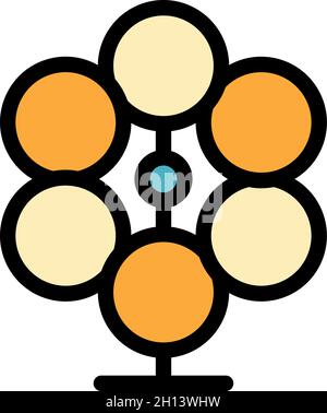 Perpetual motion stand icon. Outline Perpetual motion stand vector icon color flat isolated Stock Vector