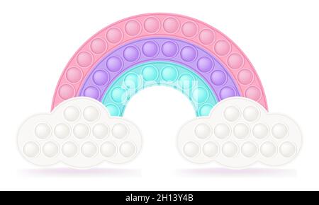 Pop It Pastel Candy Rainbow and Clouds Graphic by VectoriyA · Creative  Fabrica