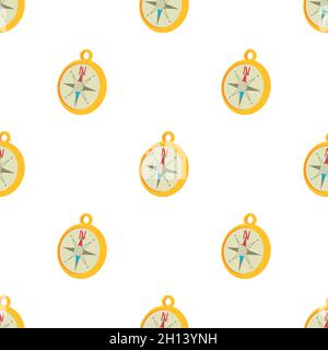 Compass pattern seamless background texture repeat wallpaper geometric vector Stock Vector