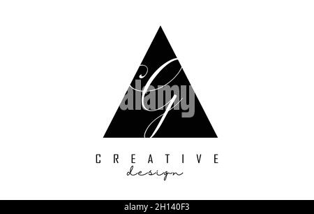 Letters AG A G Logo with a minimalist design. Abstract letters A and G with geometric and handwritten typography. Creative Vector Illustration. Letter Stock Vector