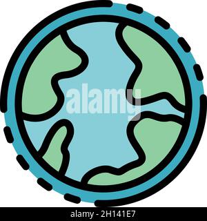 Modern global interface icon. Outline Modern global interface vector icon color flat isolated Stock Vector